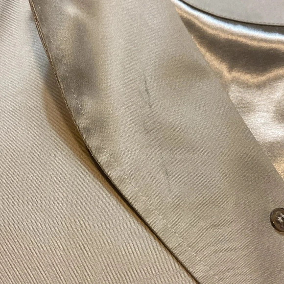 Jos A. Banks Executive Collection Beige Trench Coat with Winter Lining - Picture 6 of 11